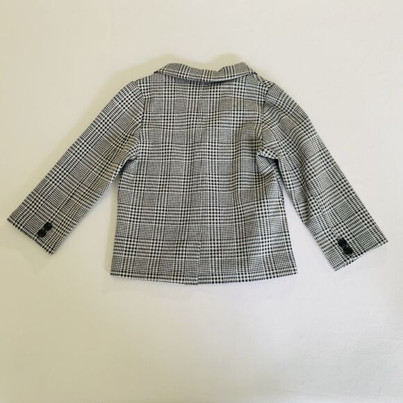 NWT First Impressions Blazer Jacket Baby 24M Black Ivory Houndstooth Preppy Chic - Picture 2 of 9